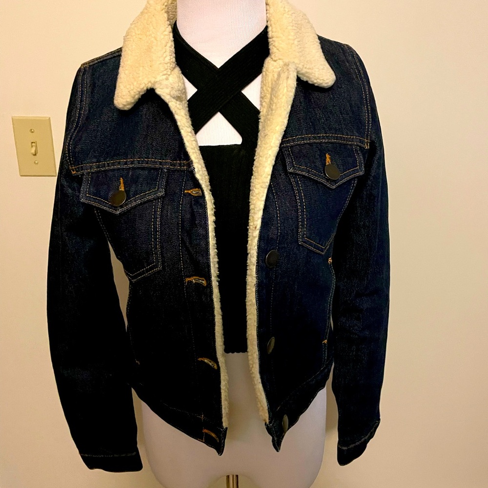 Gorgeous Maje Denim sherpa Jacket
